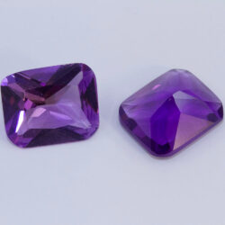 Lab Created Amethyst 12x10mm Emerald Cut 2 Pack Clearance