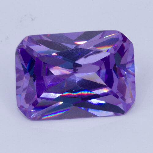 Lavender Cubic Zirconia 18x13mm Emerald Cut Clearance