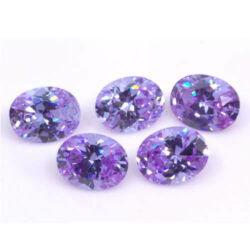 Lavender Cubic Zirconia 9x7mm Oval