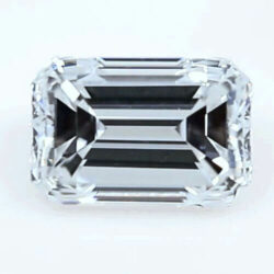 Lab Created Diamond Emerald Cut 0.86ct D VVS2 IGI Cert