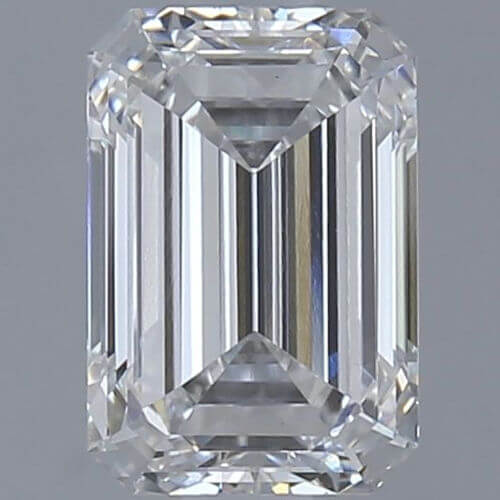 Lab Created Diamond Emerald Cut 1.96ct D VVS2 IGI Cert