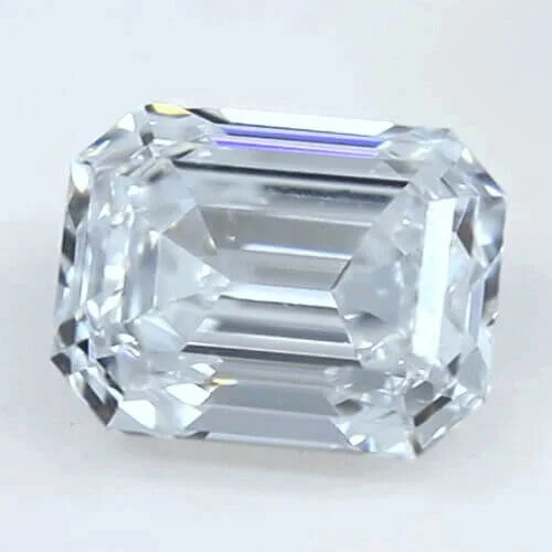 Lab Created Diamond Emerald Cut 1.02ct D VS1 IGI Cert