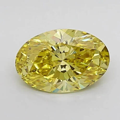 Lab Created Diamond Oval 2.02ct Fancy Intense Yellow VS2