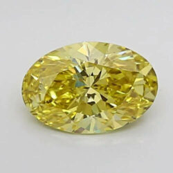 Lab Created Diamond Oval 2.02ct Fancy Intense Yellow VS2