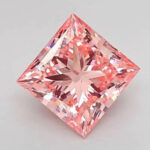 Lab Created Diamond Princess Cut 2.09ct Fancy Vivid Pink VS1