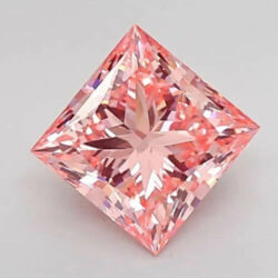 Lab Created Diamond Princess Cut 2.09ct Fancy Vivid Pink VS1