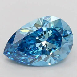 Lab Created Diamond Pear 2.49ct Fancy Vivid Blue VS1
