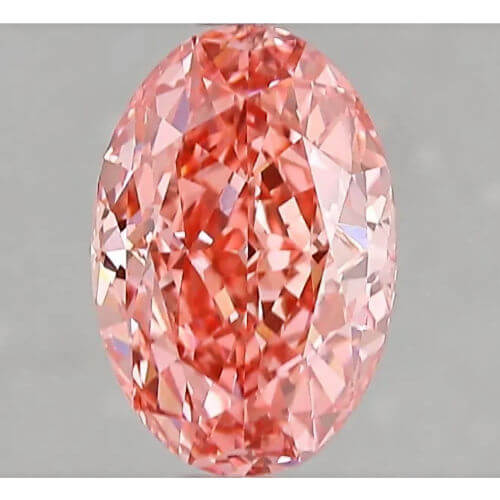 Lab Created Diamond Oval 2.09ct Fancy Vivid Pink VS1