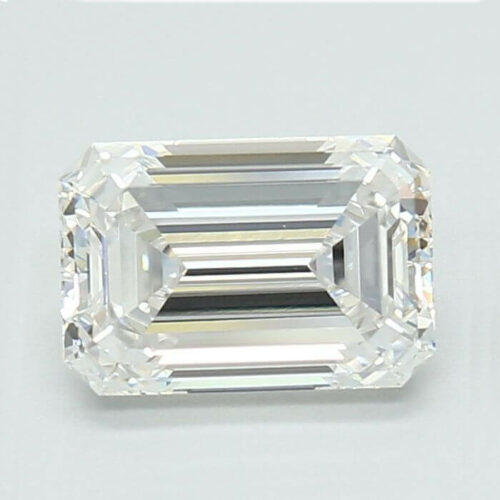 Lab Created Diamond Emerald Cut 1.55ct E VVS2 IGI Cert