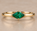 Custom Lozenge Cut Rings