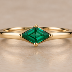 Custom Lozenge Cut Rings