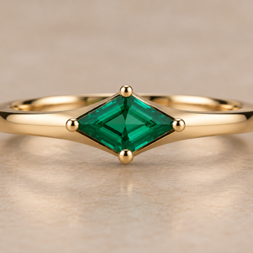 Custom Lozenge Cut Rings