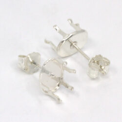 Snap-tite 6-Prong Oval Earring Settings