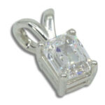 Lab Created Diamond Emerald Cut Pendant
