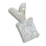 Lab Created Diamond Emerald Cut Pendant