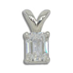 Lab Created Diamond Emerald Cut Pendant