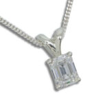 Lab Created Diamond Emerald Cut Pendant