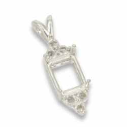 Emerald Six Accented Pre-notched Pendant Mounting