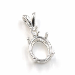 Oval Accented Pre-notched Pendant Mounting