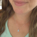 Sky Blue Topaz 8x6mm Emerald Cut Bezel Prong Pendant