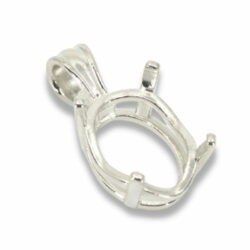 Oval Scalloped Pre-notched Pendant Mounting
