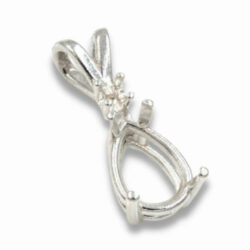 Pear Accented Pre-notched Pendant Mounting