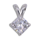 Lab Created Diamond 1.54ct D VVS2 Square Brilliant Pendant IGI Cert