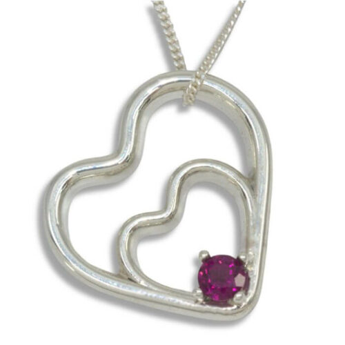 Double Heart Pre-notched Pendant Mounting