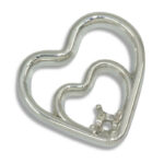 Double Heart Pre-notched Pendant Mounting