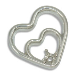 Double Heart Pre-notched Pendant Mounting