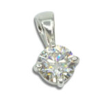 Synthetic Moissanite 1ct Solitaire Pendant
