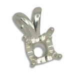 Round Four Prong Pre-notched Pendant Mounting