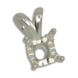 Round Four Prong Pre-notched Pendant Mounting