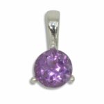Amethyst Solitaire 6mm Round Pendant