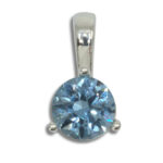 Lab Spinel Solitaire Round Pendant