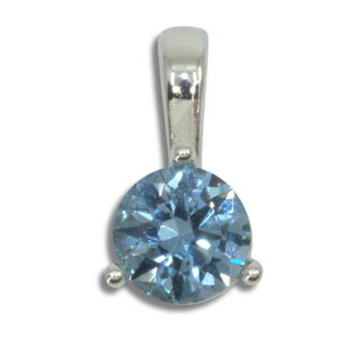 Lab Spinel Solitaire Round Pendant