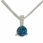 London Blue Topaz Solitaire 6mm Round Pendant