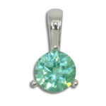 Lab Spinel Solitaire Round Pendant