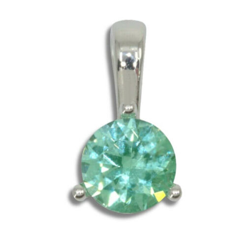 Lab Spinel Solitaire Round Pendant