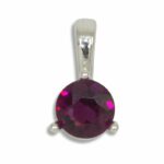 Rhodolite Solitaire 6mm Round Pendant