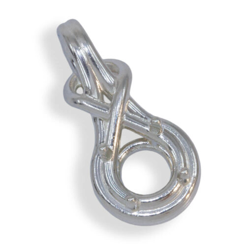 Elegant Twist 7mm Round Pre-notched Pendant Mounting
