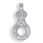 Elegant Twist 7mm Round Pre-notched Pendant Mounting