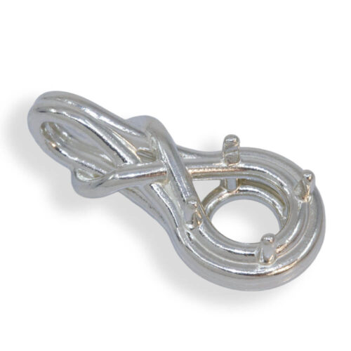 Elegant Twist 7mm Round Pre-notched Pendant Mounting