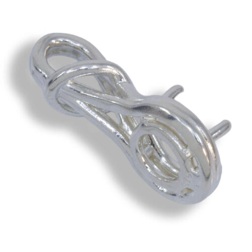 Elegant Twist 7mm Round Pre-notched Pendant Mounting