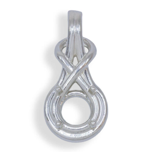 Elegant Twist 7mm Round Pre-notched Pendant Mounting