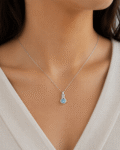 Elegant Twist 7mm Round Pre-notched Pendant Mounting