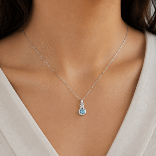 Elegant Twist 7mm Round Pre-notched Pendant Mounting