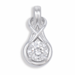 Elegant Twist 7mm Round Lab Created Moissanite