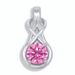 Elegant Twist 7mm Round Lab Created Moissanite