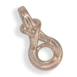 Elegant Twist 7mm Round Pre-notched Pendant Mounting - Rose Gold